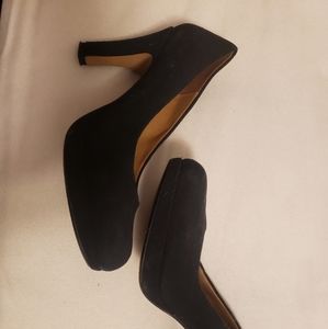 Clarks Navy Blue Suede heels